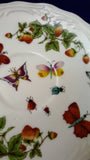 STRAWBERRY&BUTTERFLY DESSERT SET/GIFT: CAKE PLATE, CUP &SAUCER by ARDALT LENWILE