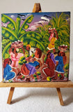 MOTHER'S DAY GIFT: ORIGINAL AFROCENTRIC ART/ BLACK ART/PAINTING--WOMEN HARVESTING FRUIT