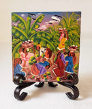 MOTHER'S DAY GIFT: ORIGINAL AFROCENTRIC ART/ BLACK ART/PAINTING--WOMEN HARVESTING FRUIT