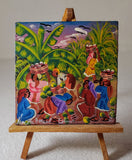 MOTHER'S DAY GIFT: ORIGINAL AFROCENTRIC ART/ BLACK ART/PAINTING--WOMEN HARVESTING FRUIT