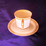 MOTHER'S DAY GIFT: CONCERTO BY MIKASA:  GOLD-RIMMED TEACUPS/SAUCERS, SET OF 4