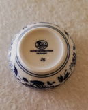 MOTHER'S DAY GIFT: HUTSCHENREUTHER 1814 BLUE ONION MINI SUGAR BOWL/HOME OFFICE ACCENT/BLUE ONION COLLECTIBLE
