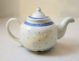 RICE PATTERN CLASSIC CHINESE TEAPOT BLUE&WHITE
