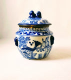 MOTHER'S DAY GIFT: BOMBAY SEASCAPE TEMPLE JAR/CHINOISERIE/Bombay decor/Blue&white decor