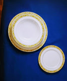 MOTHER'S DAY GIFT: CONCERTO BY MIKASA: gold-rimmed Salad/Dessert plates, Set of 4