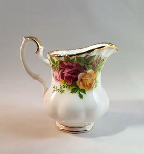 MOTHER'S DAY GIFT: OLD COUNTRY ROSES Bone China Creamer by Royal Albert, Gold-trim