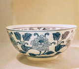 MOTHER'S DAY GIFT: CHINOISERIE BOWL, LARGE 12" BLUE&WHITE, TIGER LILY PATTERN/Blue&White accent pieces