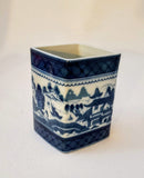 MOTHER'S DAY GIFT: MOTTAHEDEH CACHEPOT/PENCIL BOX HC133/BLUE&WHITE ACCENT/GIFT/HOME OFFICE/HISTORIC CHARLESTON