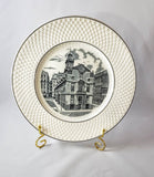 MOTHER'S DAY GIFT:  "FAMOUS IN AMERICAN HISTORY" Dinner Plates by Spode Copeland:Philadelphia, Chicago, Detroit, Boston, Pittsburgh, Fulton, Mo,  Mansard border. American Landmark Collectibles,  Historic American Scenes, American City Scenes.